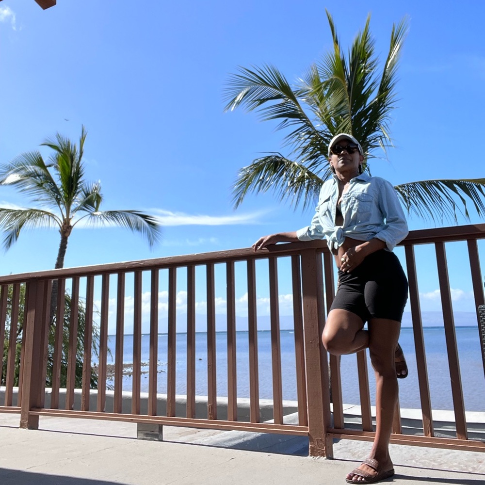 Cottonbell Black Biker Athletic Short